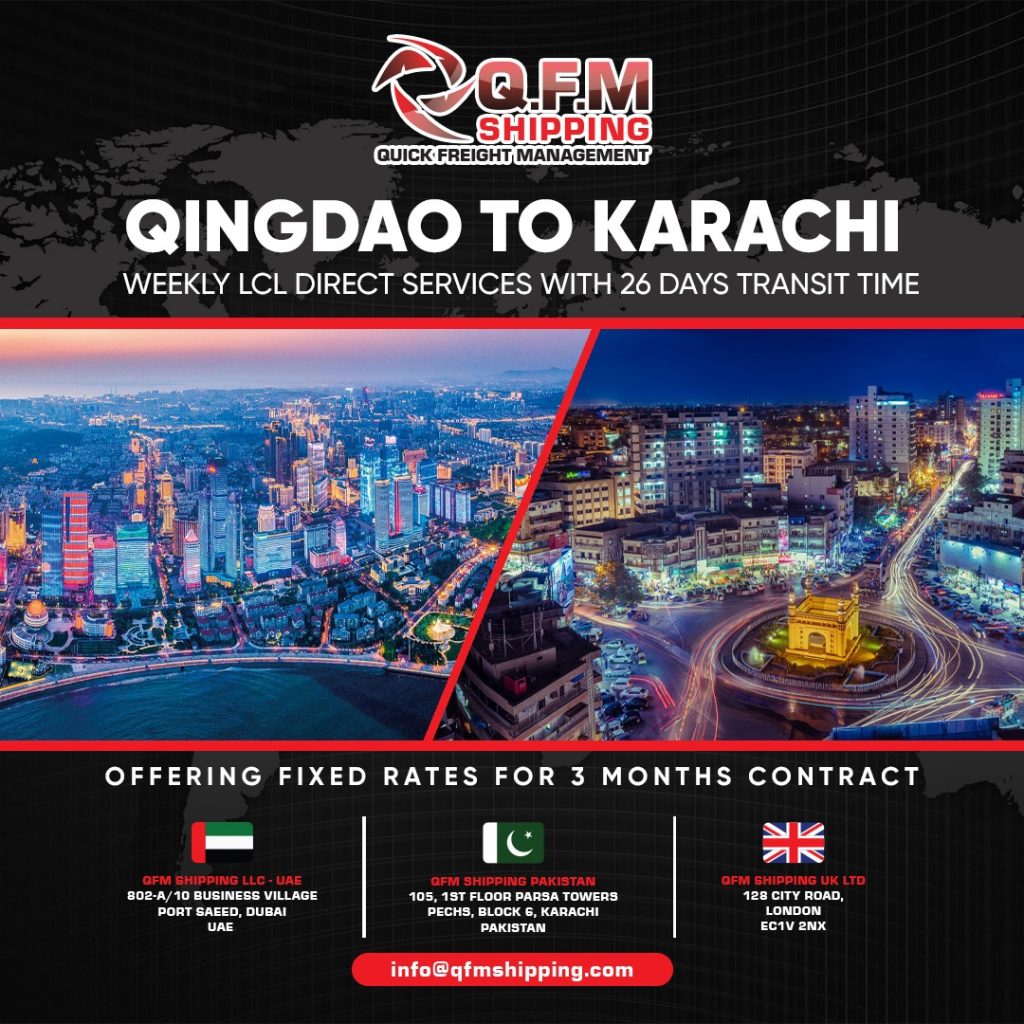 China port to Karachi