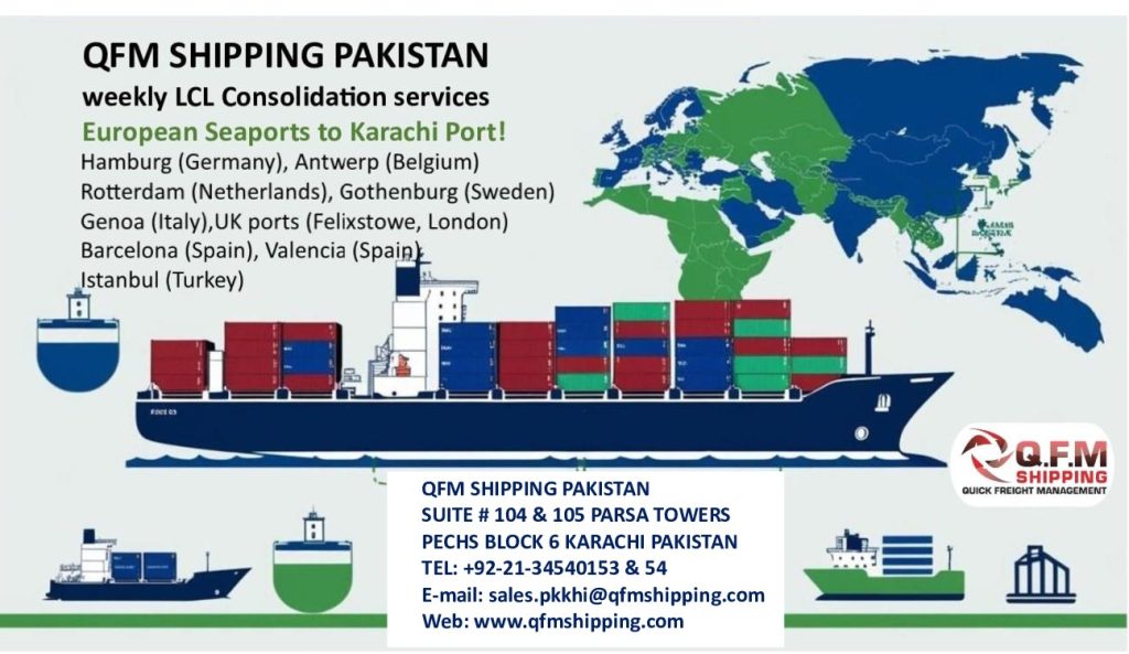 Shipping Europe to Pakistan