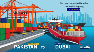Shipment Pakistan To Dubai
