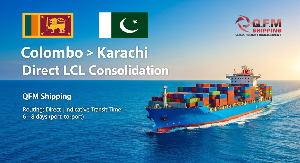 Colombo - Karachi Direct LCL