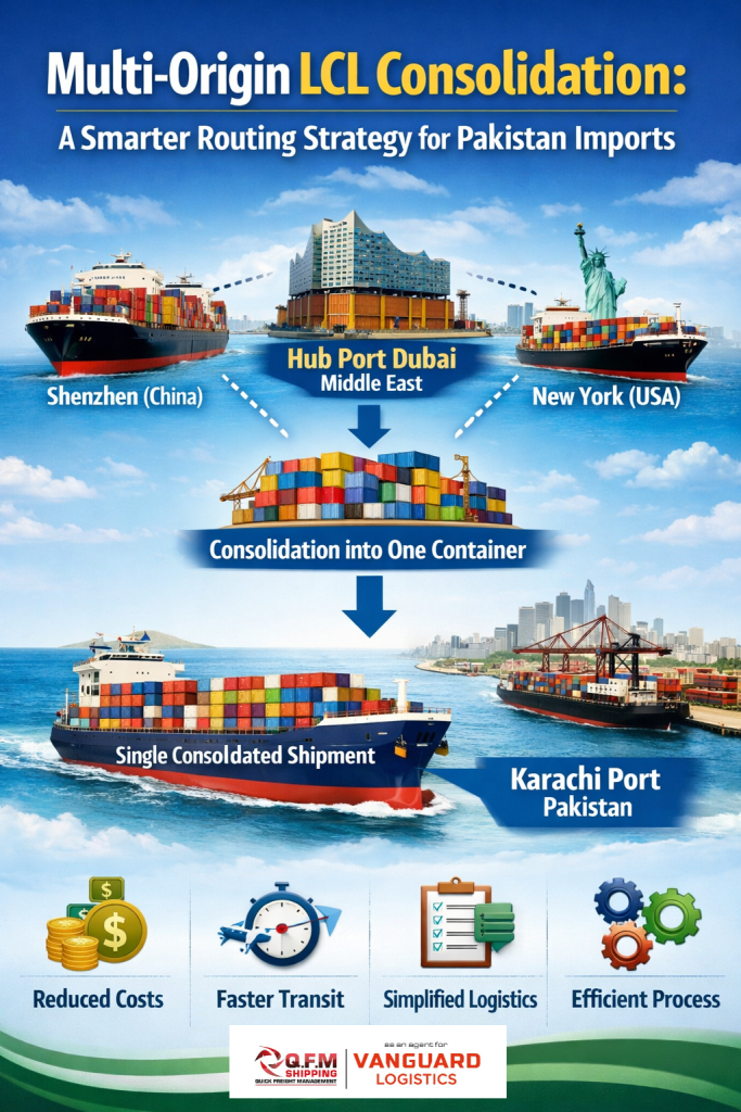 Multi-Origin LCL Consolidation by QFM Shipping