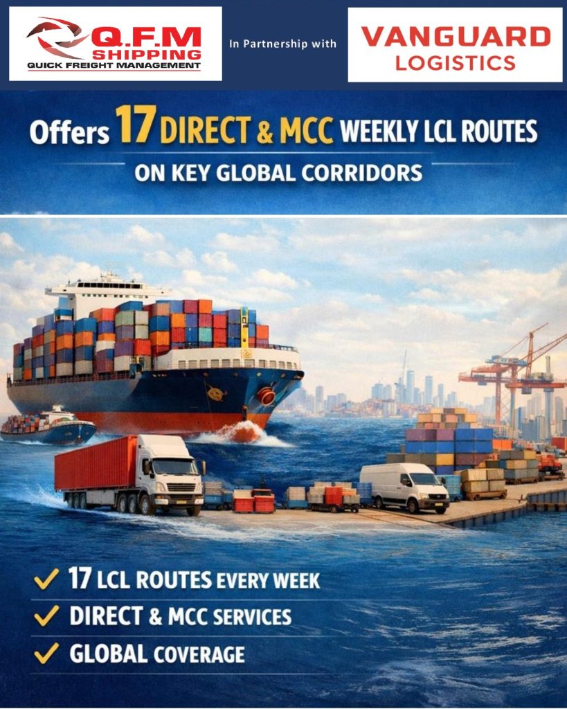 Weekly LCL routes from Pakistan