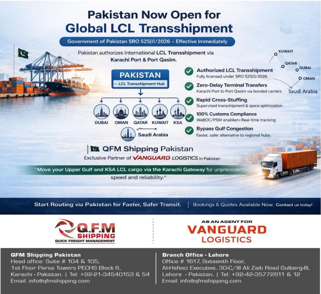 Pakistan LCL Transshipment Hub